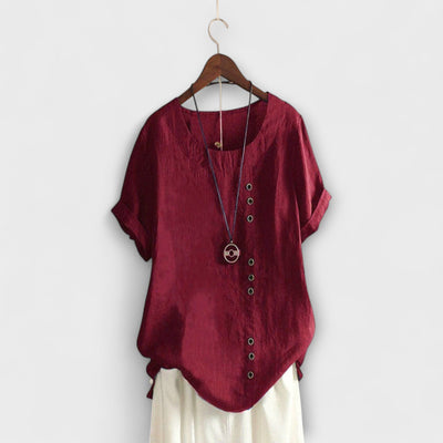 Nora – Blusa de mujer con mangas cortas