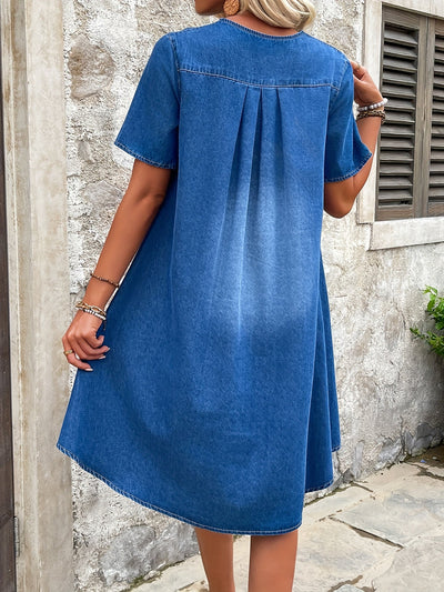 Moda Nova™ | Vestido de verano atemporal de denim