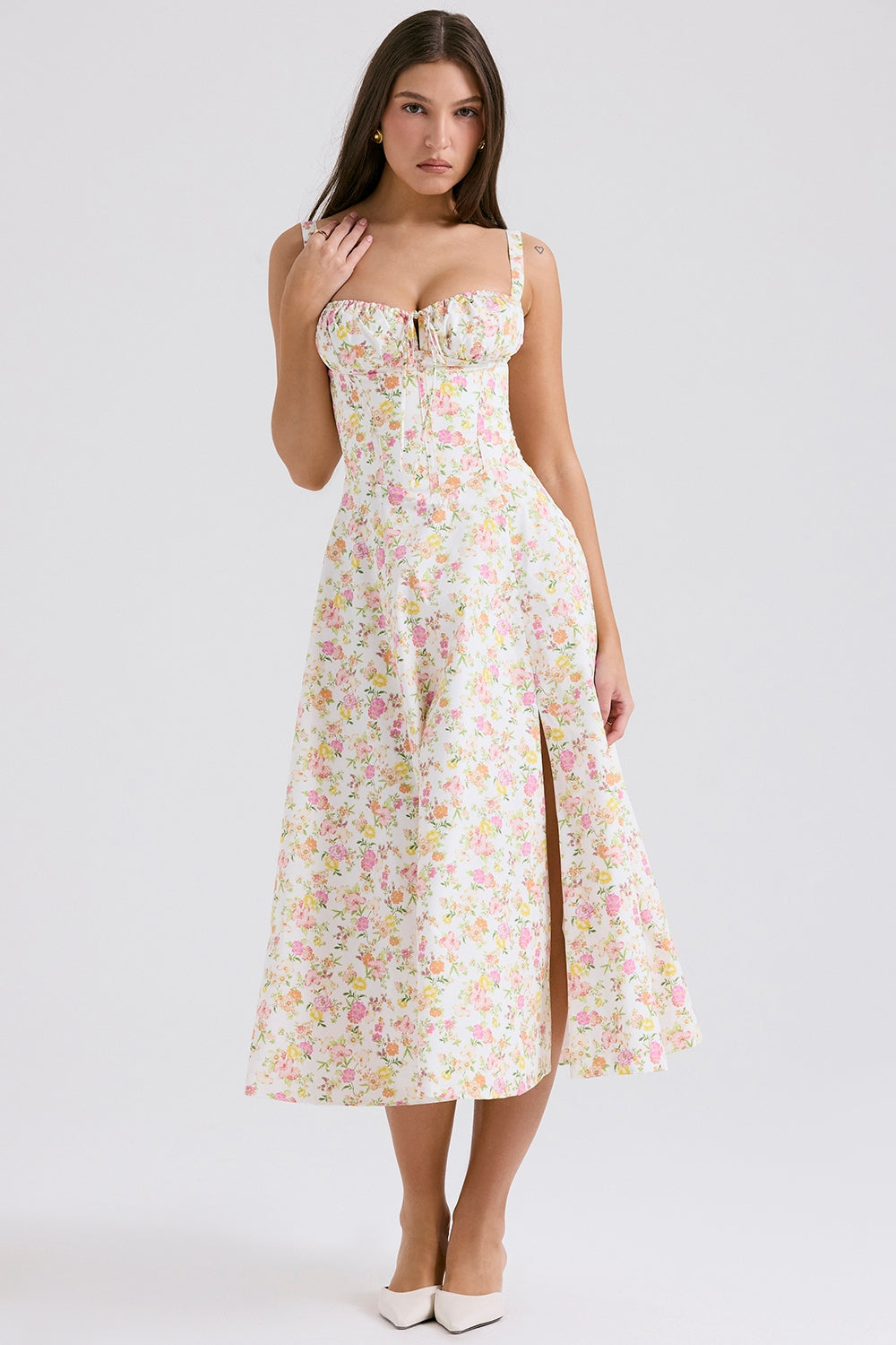 Zenia - Vestido Midi Ligero y Fluido