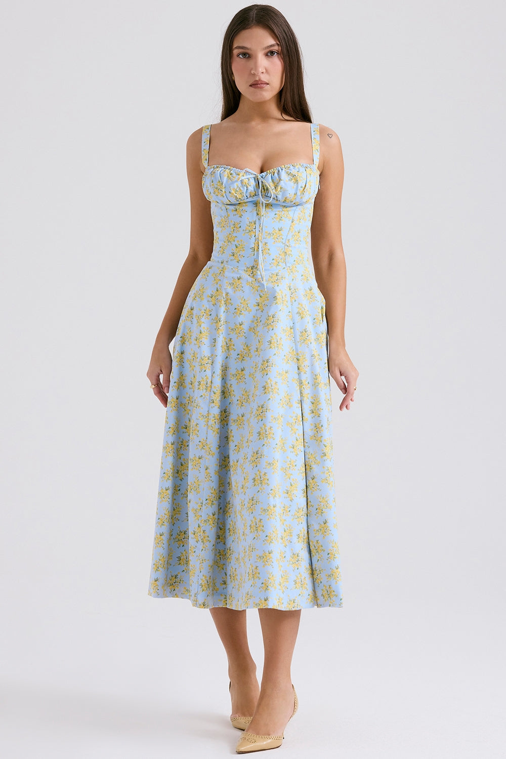 Zenia - Vestido Midi Ligero y Fluido