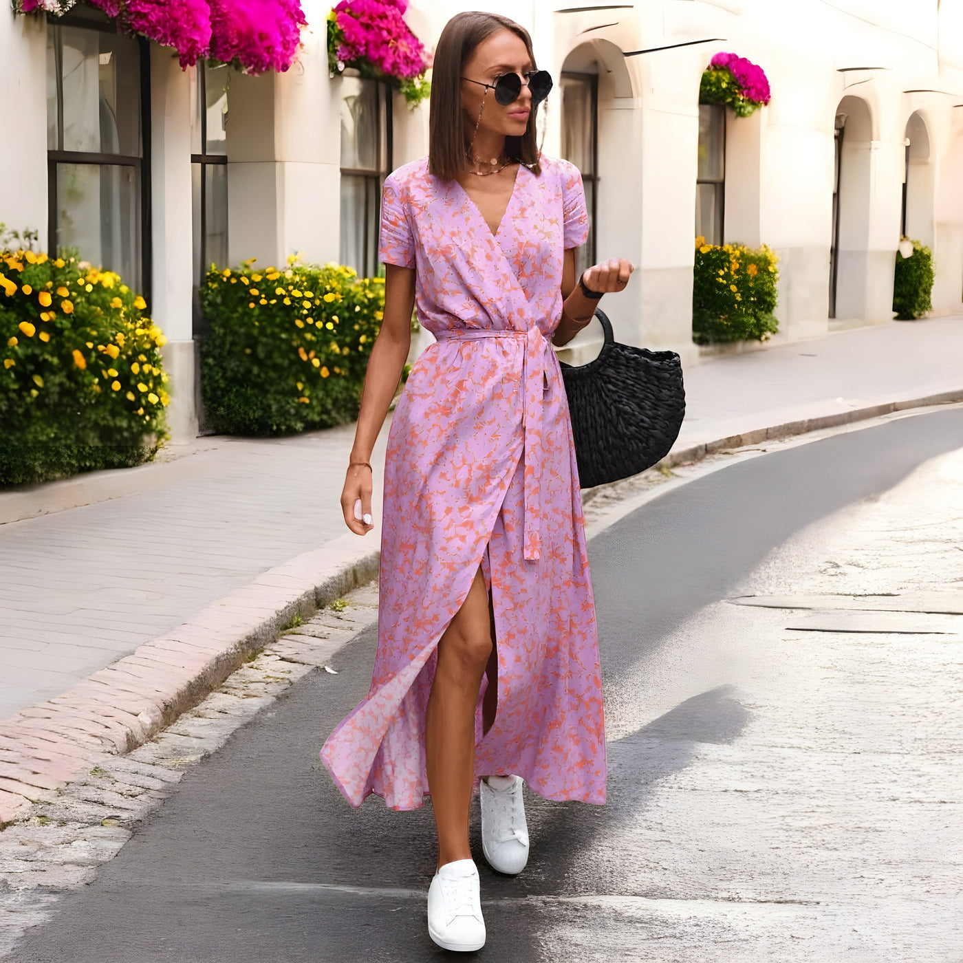 Moda Nova™ | Vestido primaveral vaporoso
