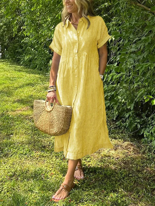 Moda Nova™ | Vestido ligero de verano con botones