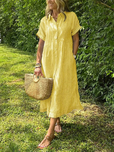 Moda Nova™ | Vestido ligero de verano con botones