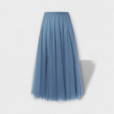Lucia – Falda midi de malla plisada