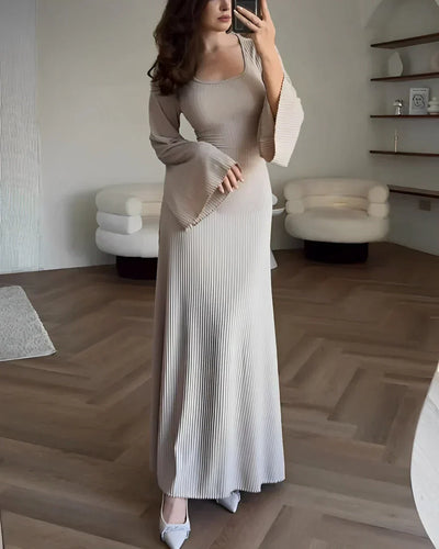 Moda Nova™ | Vestido maxi elegante de punto