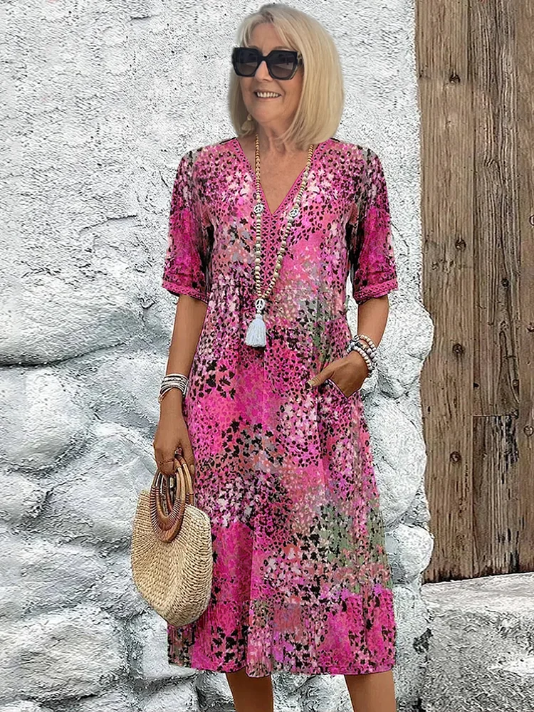 Moda Nova™ | Vestido de flores vivas