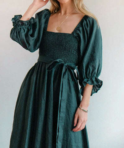 Mariah - Vestido Lazo y Manga Larga