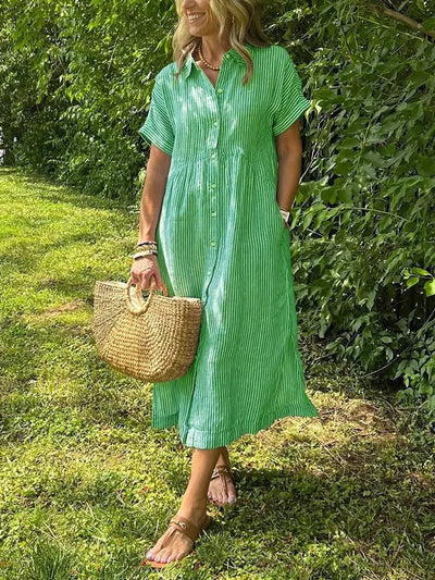 Moda Nova™ | Vestido ligero de verano con botones