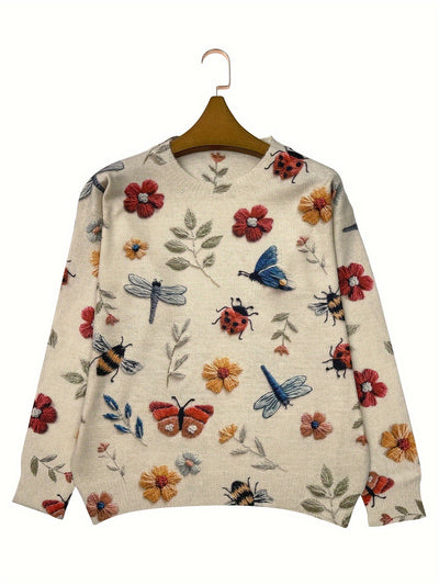Agnes - Confortable Jersey Estampado Floral