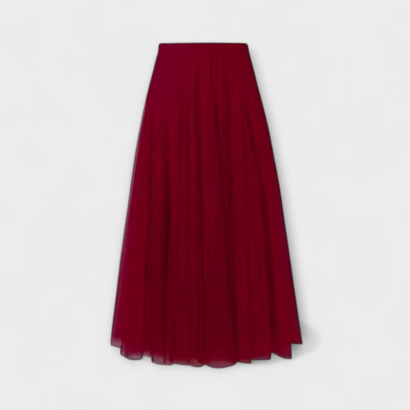 Lucia – Falda midi de malla plisada