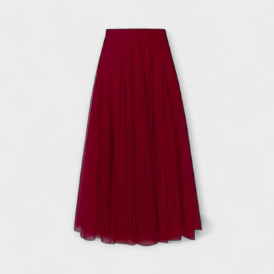 Lucia – Falda midi de malla plisada