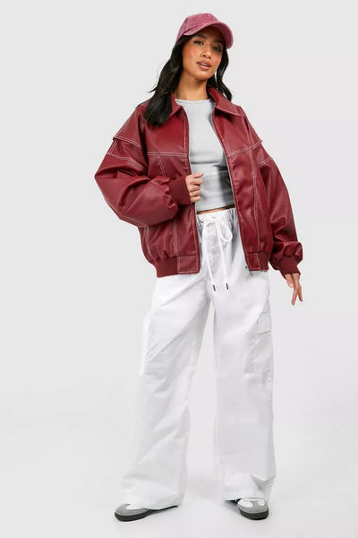Ana - Chaqueta de Cuero Oversize
