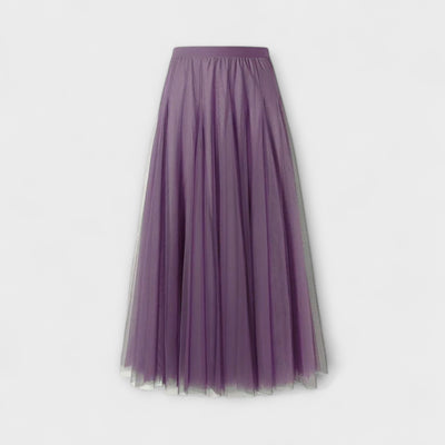 Lucia – Falda midi de malla plisada