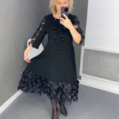 Noemí - Vestido Suelto con Lunares Decorativos
