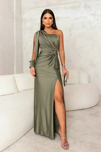 Zarra | Vestido Largo Elegante de Un Hombro