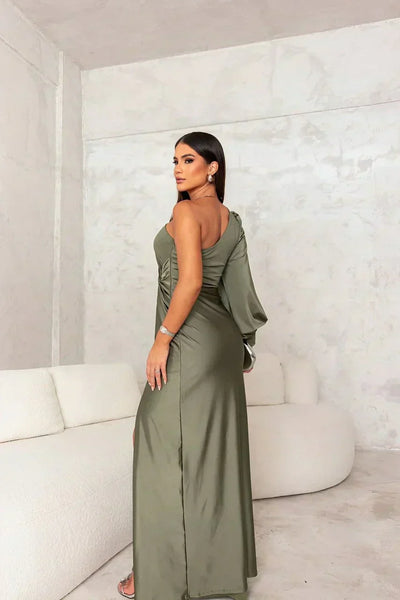 Zarra | Vestido Largo Elegante de Un Hombro