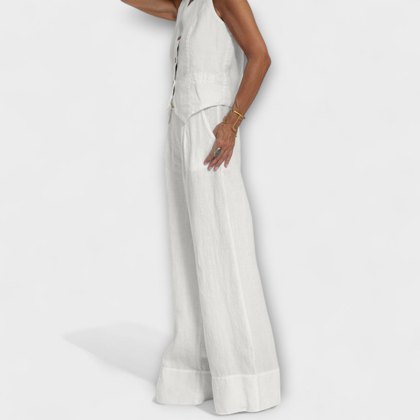 Martina – Elegante conjunto de lino de dos piezas