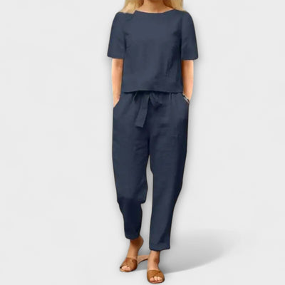 Sofía – Conjunto de Lino de Dos Piezas