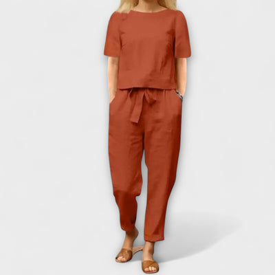 Sofía – Conjunto de Lino de Dos Piezas