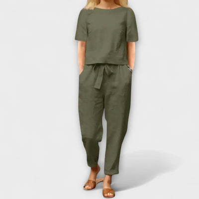 Sofía – Conjunto de Lino de Dos Piezas