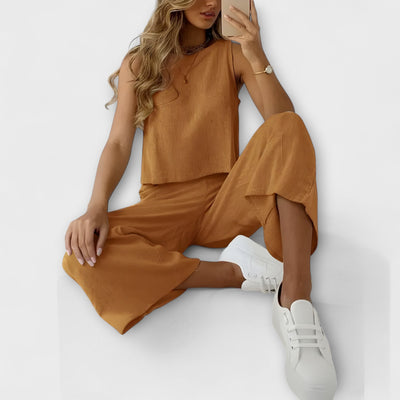 Livia – Conjunto de Lino Sin Mangas