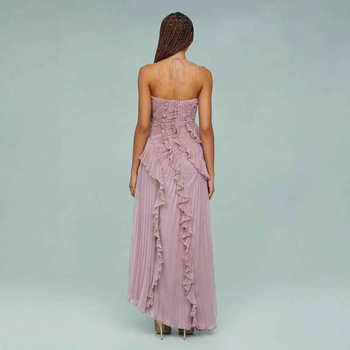 Moda Nova™ | Vestido largo con volantes elegantes