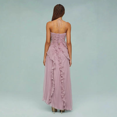 Moda Nova™ | Vestido largo con volantes elegantes