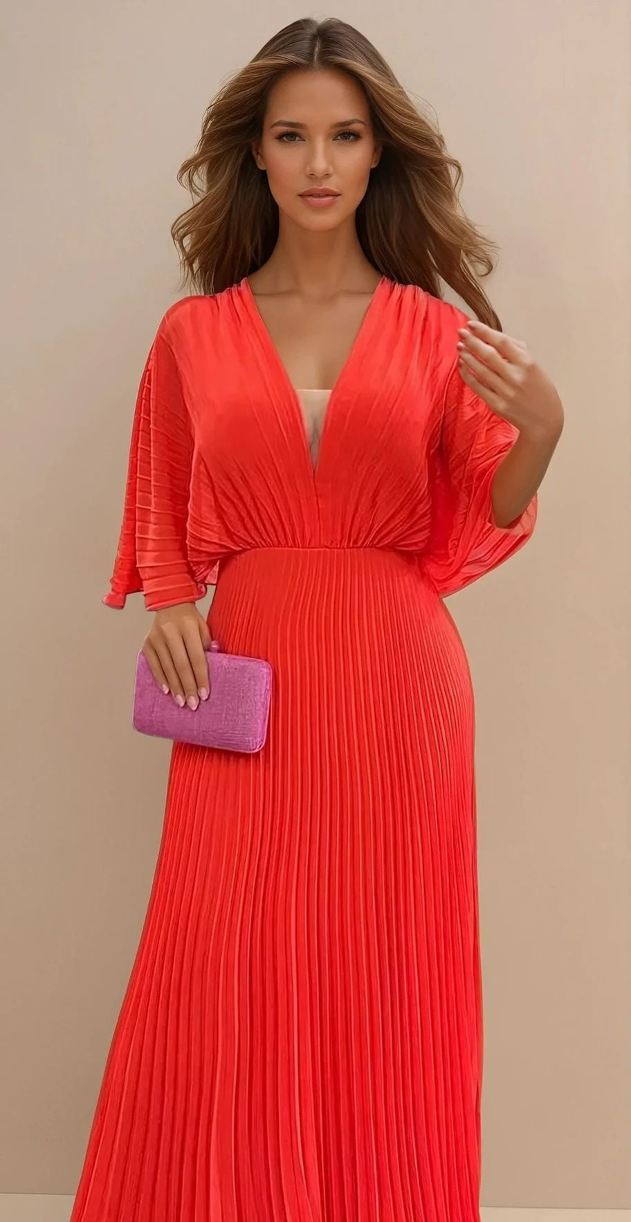 Olga - Vestido Clásico Plisado