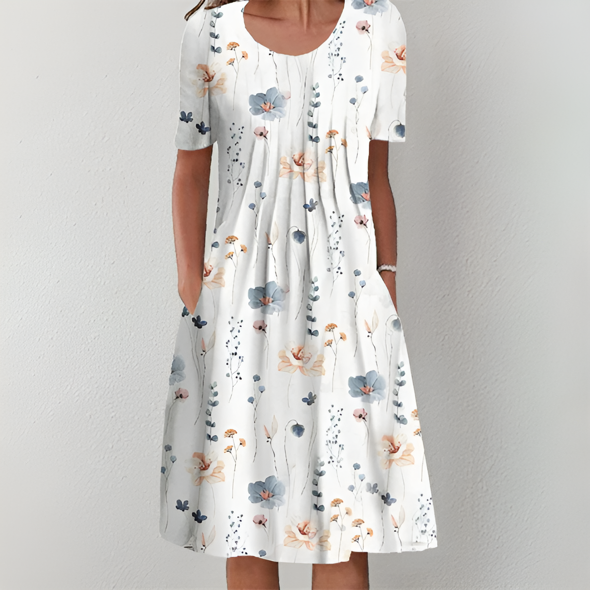 Moda Nova™ | Vestido midi floral
