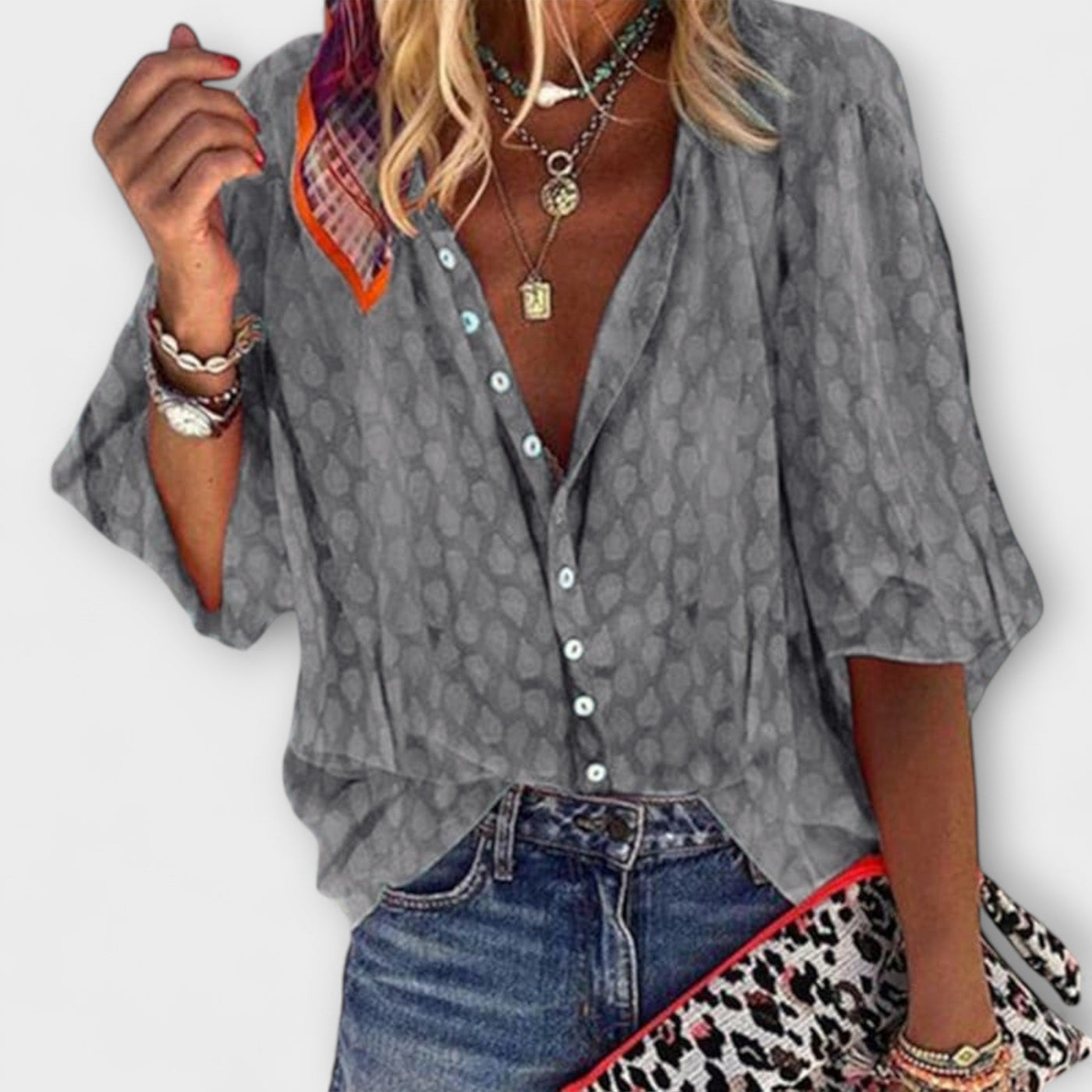 Vanessa – Blusa de mujer con escote en V