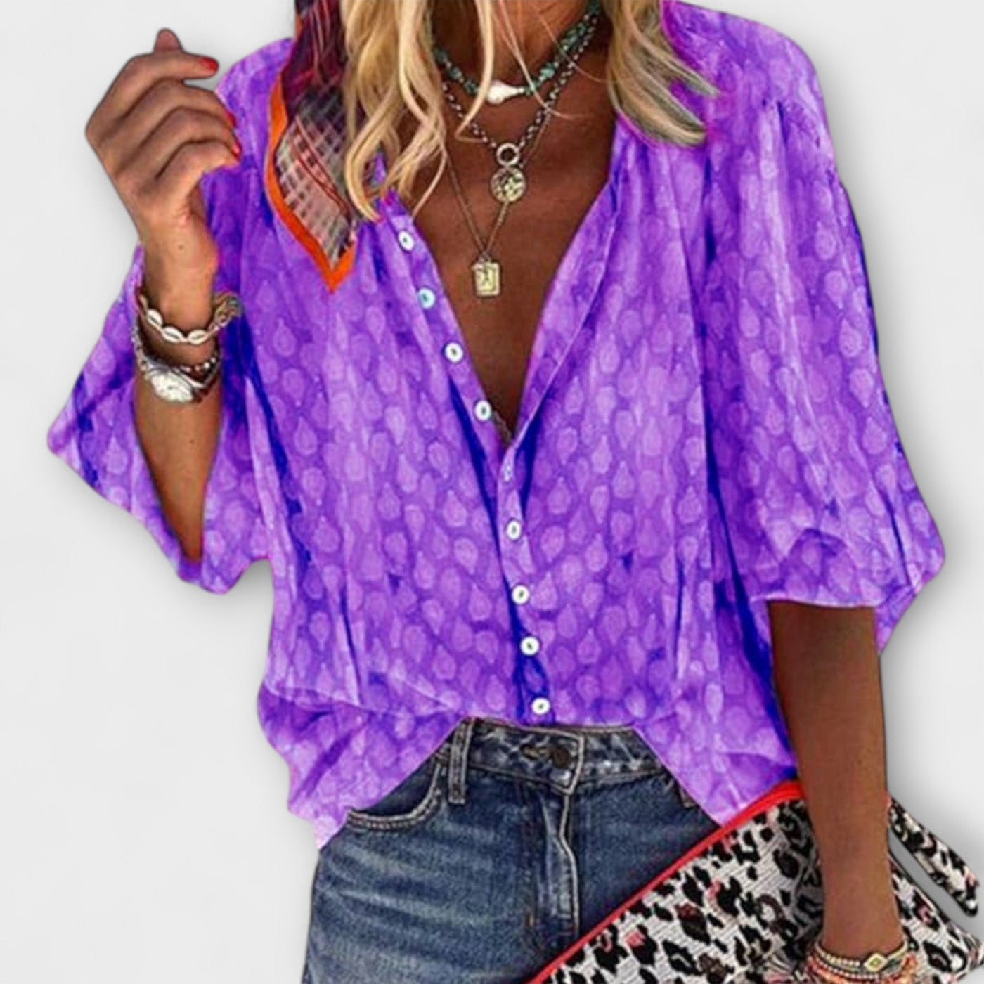 Vanessa – Blusa de mujer con escote en V