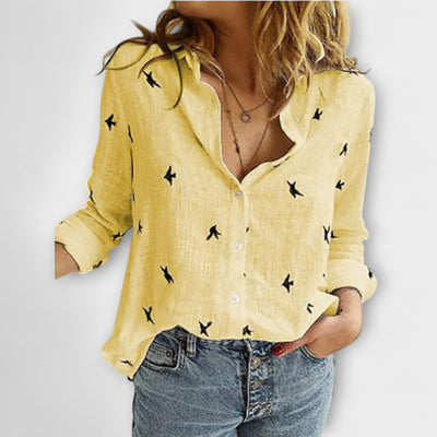 Martina – Blusa de mezcla de lino