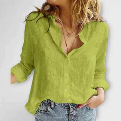 Martina – Blusa de mezcla de lino