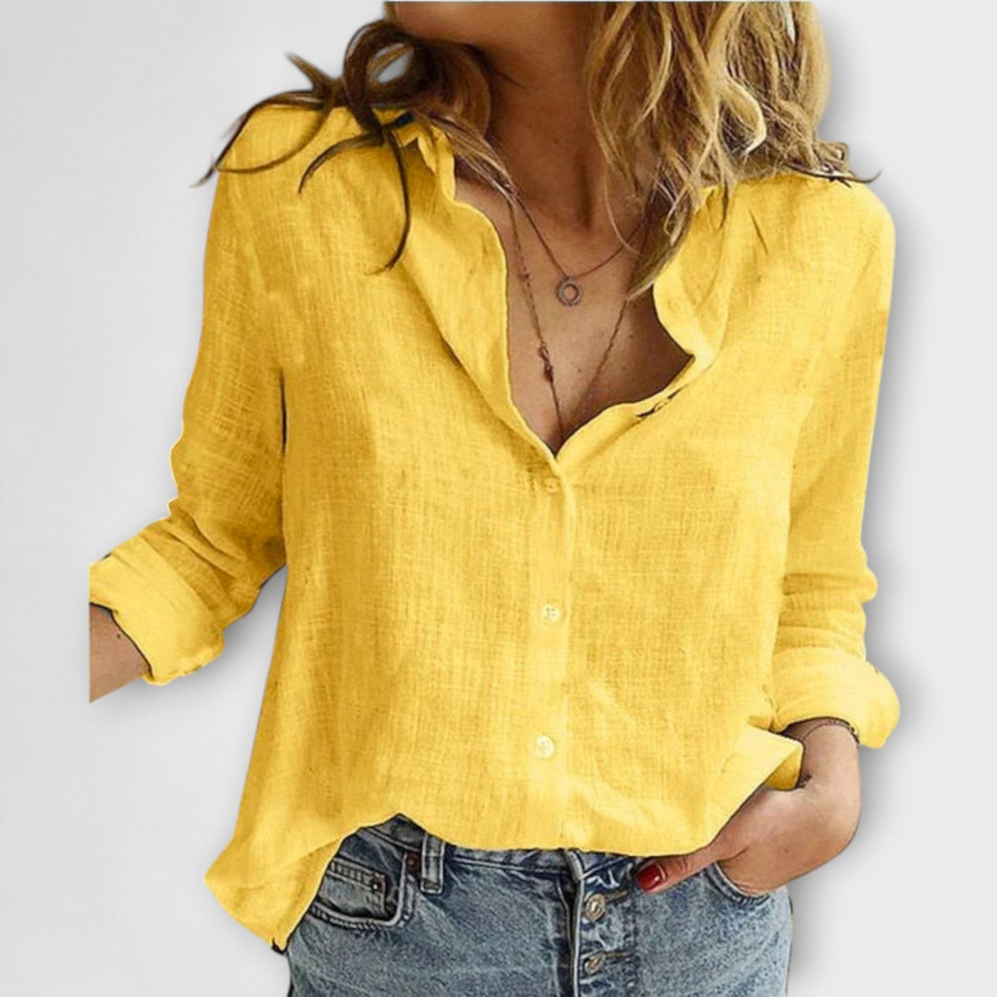 Martina – Blusa de mezcla de lino