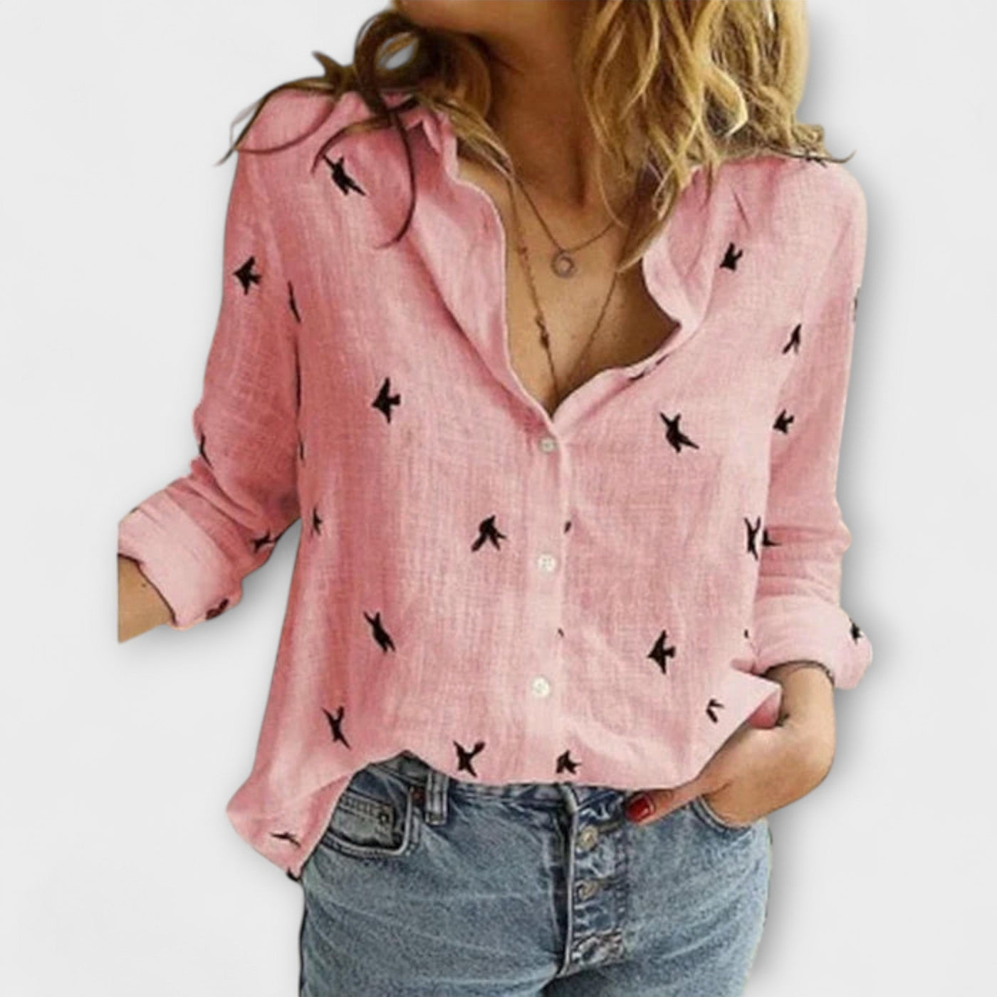 Martina – Blusa de mezcla de lino