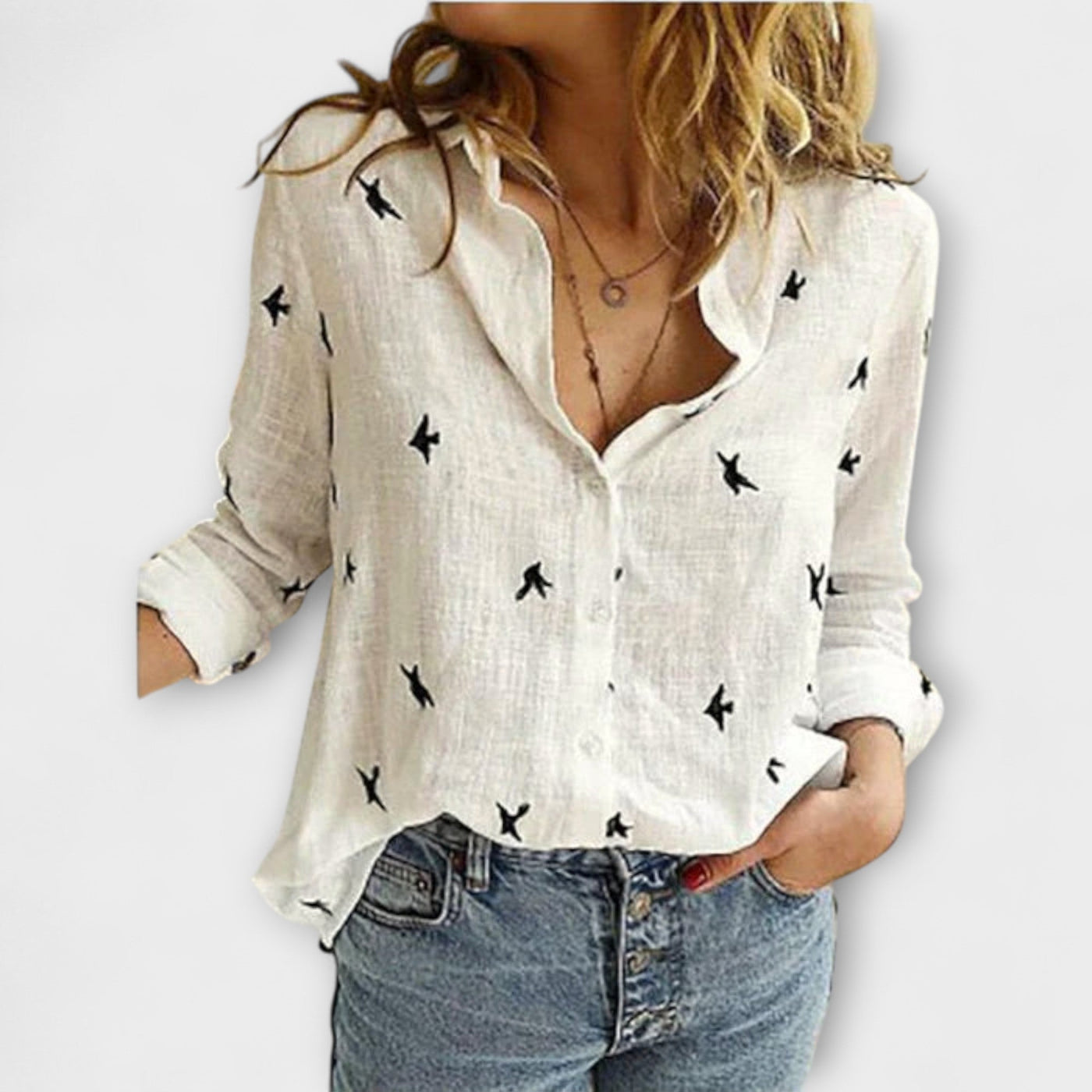 Martina – Blusa de mezcla de lino